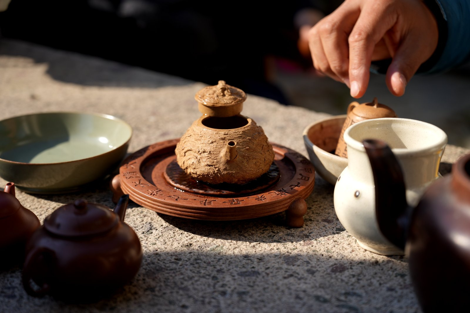A common tea set for daily brewing in Dingshu, Yixing